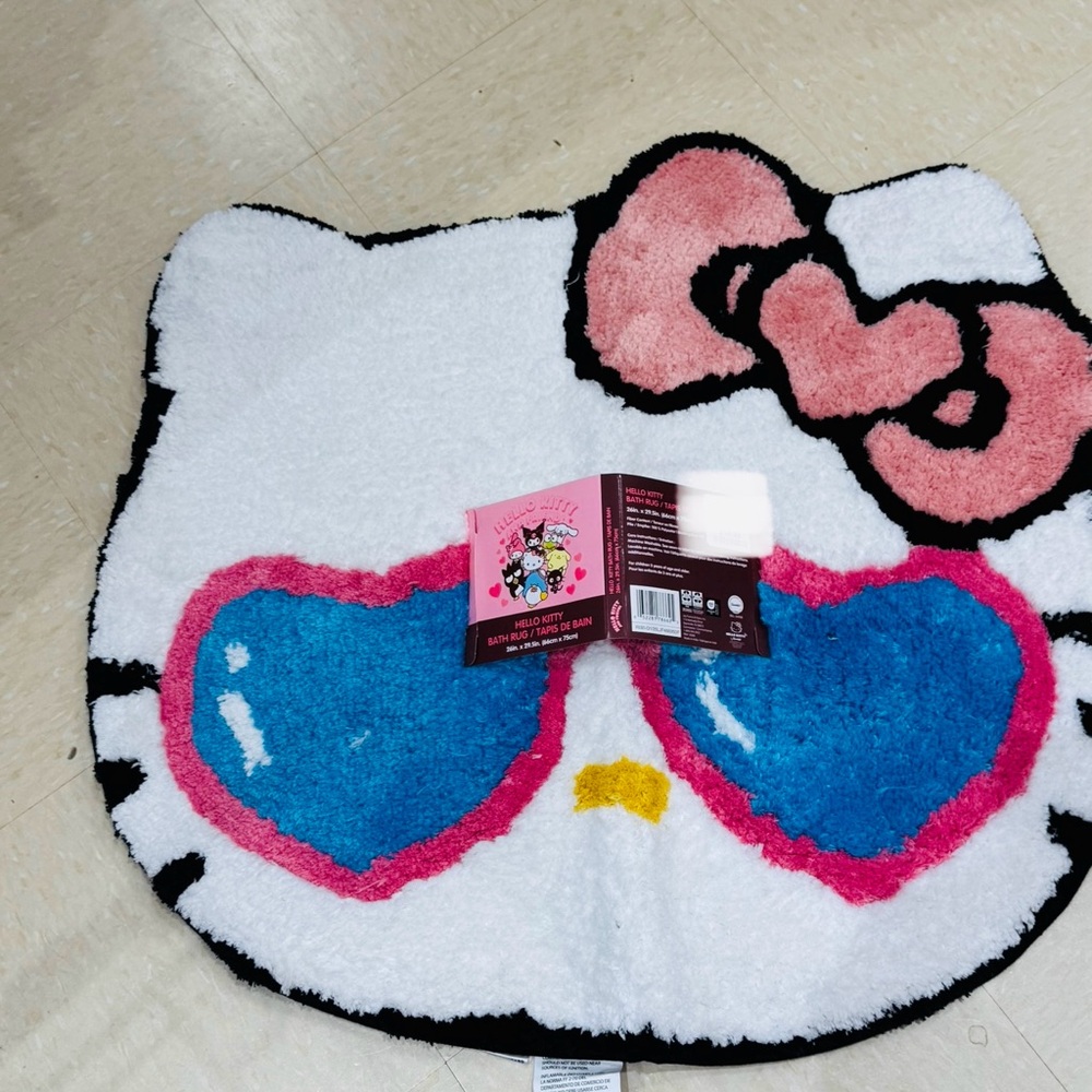 Hello Kitty Bath Mat with Pink and Blue Accents